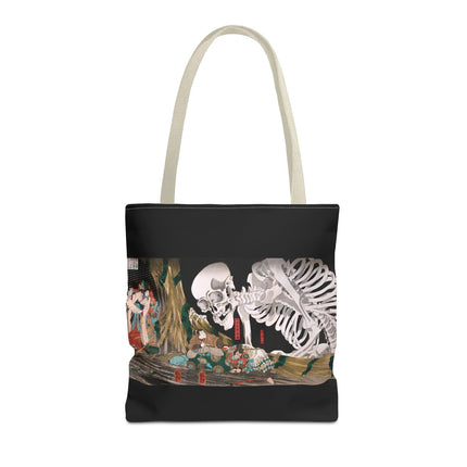 Mitsukuni Defying the Skeleton Spectre by Utagawa Kuniyoshi Tote Bag (AOP)