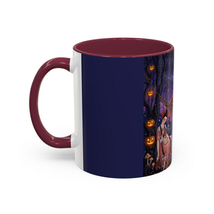 🌙🎃 Moonlit Mischief In The Pumpkin Grove Colorful Mug – Whimsical Halloween Fantasy