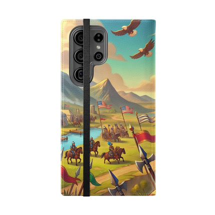 🦅⚔️ Watchful Guardian Flip Case – Courage, Leadership & Noble Adventure