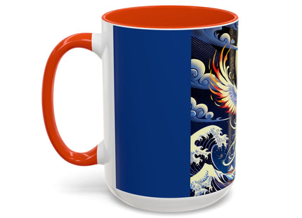 Majestic White Crane Colorful Mugs (11oz, 15oz)
