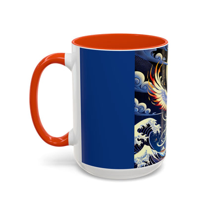 Majestic White Crane Colorful Mugs (11oz, 15oz)