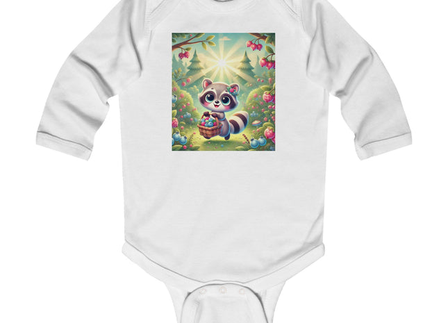 Raccoon’s Berry Basket Infant Long Sleeve Bodysuit