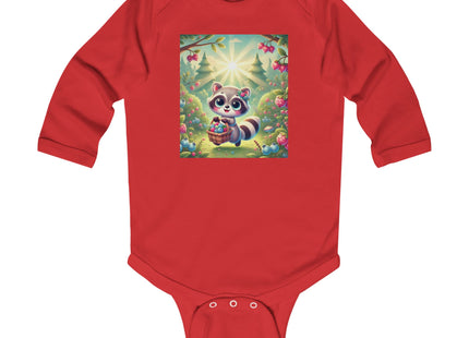 Raccoon’s Berry Basket Infant Long Sleeve Bodysuit