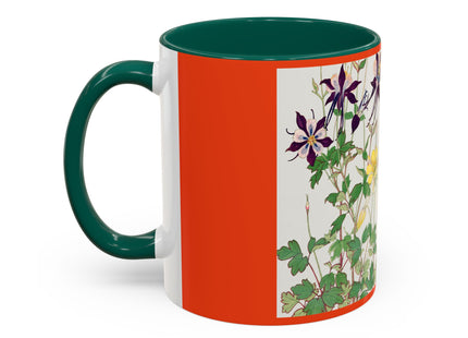 Aquilegia Flowers by Tanigami Kônan Colorful Mugs (11oz, 15oz)