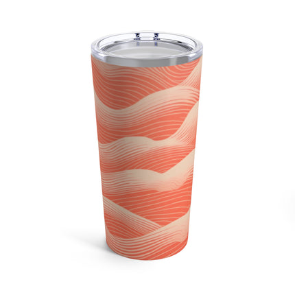 Hues of Orange and Beige Wave Pattern Tumbler 20oz