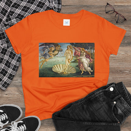 Birth of Venus by Sandro Botticelli Women's Midweight Cotton Tee