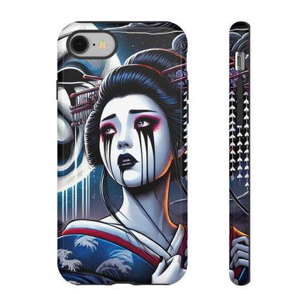 Geisha’s Black Ink Tears Phone Cases