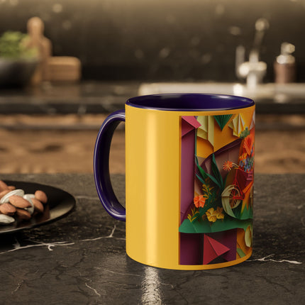 Origami Bicycle Colorful Mugs (11oz, 15oz)