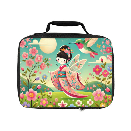 Geisha Fairy and the Hummingbird Blossom Lunch Bag – Enchanted Harmony & Delicate Grace