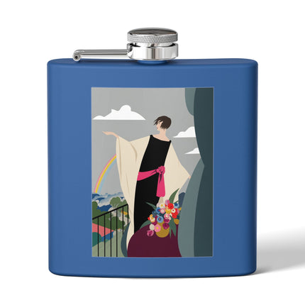 Rainbow Reverie Stainless Steel Flask – Elegant Renewal & Serene Beauty