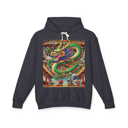 Tibetan Dragon Over Kabuki Duel Hoodie