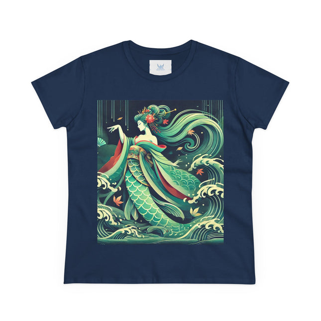 Mermaid Queen Rising from the Deep Cotton Tee