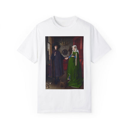 Arnolfini Portrait by Jan Van Eyck Unisex Garment-Dyed T-shirt