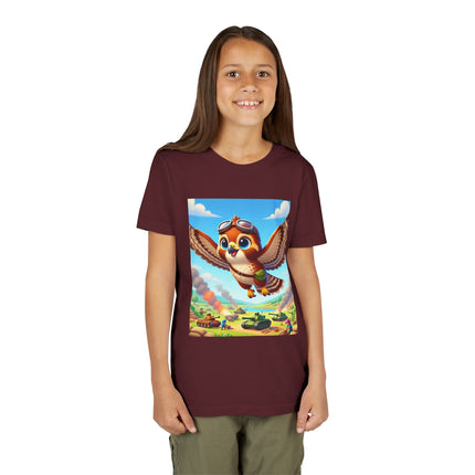 Red-Tailed Hawk in Battle Youth Short Sleeve Tee