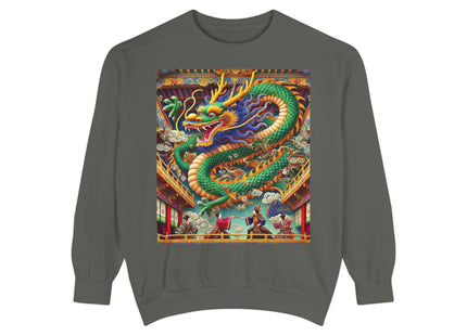 Tibetan Dragon Over Kabuki Duel Sweatshirt