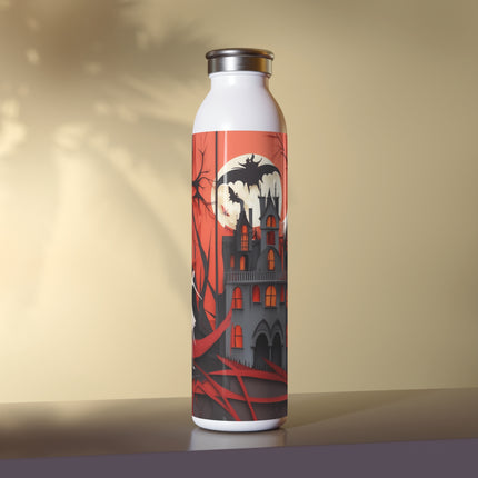 Halloween Night Scene Slim Water Bottle
