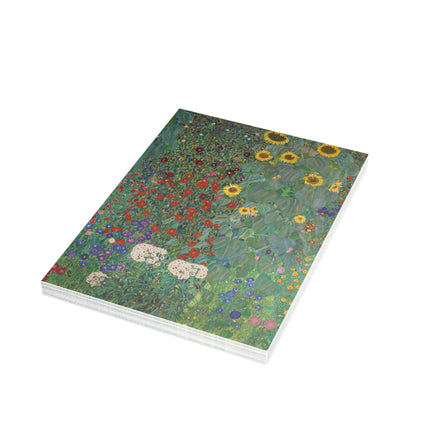 Farm Garden with Sunflowers by Gustav Klimt Postcards (envelopes included) - Bundles of 10, 30, 50 Pieces