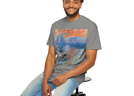 Sunrise by Claude Monet Unisex Garment-Dyed T-shirt