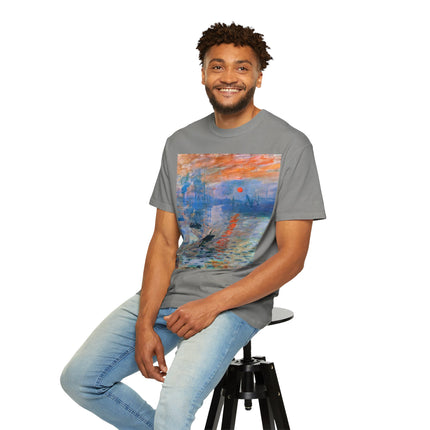 Sunrise by Claude Monet Unisex Garment-Dyed T-shirt