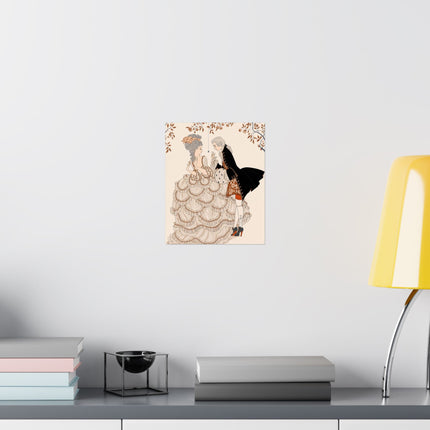 🎭🌸 Gallant Pretense Matte Vertical Poster – Romantic Art Deco Elegance