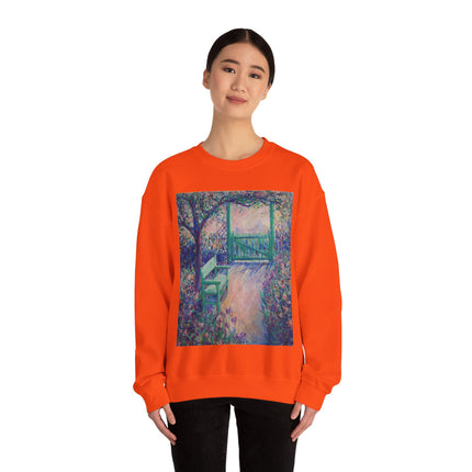 The Artist’s Garden (The Green Chair) by Theodore Earl Butler Heavy Blend™ Crewneck Sweatshirt