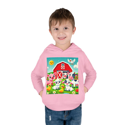Happy Barnyard Morning Toddler Pullover Fleece Hoodie
