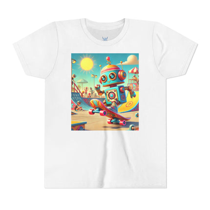 Skate Park Robot Youth Short Sleeve Tee