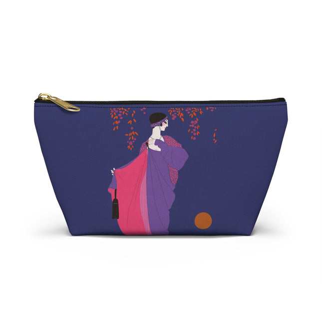 Crimson Shawl Geisha Cosmetic Bag – Elegant Mystery & Vibrant Grace