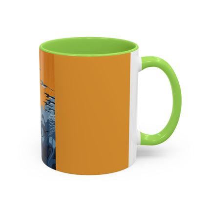 Falcon Mistress Colorful Mugs – Art Deco Majesty & Mythic Freedom