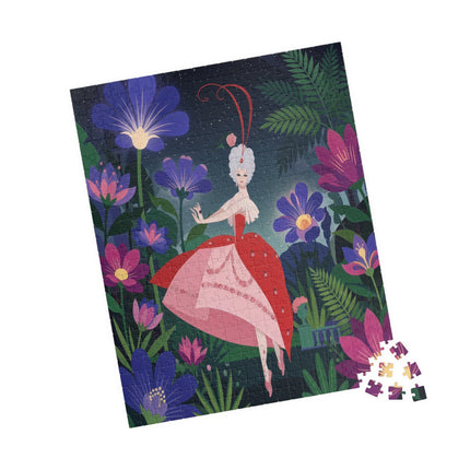 🌺✨ The Lady Of The Starlit Enchanted Garden Puzzle – Art Deco Floral Fantasy