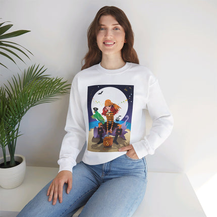 Moonlit Pirate Halloween Unisex Heavy Blend™ Crewneck Sweatshirt