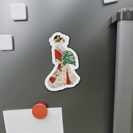 Japanese Woman by Hosoda Eishi Die-Cut Magnets (5 Sizes)