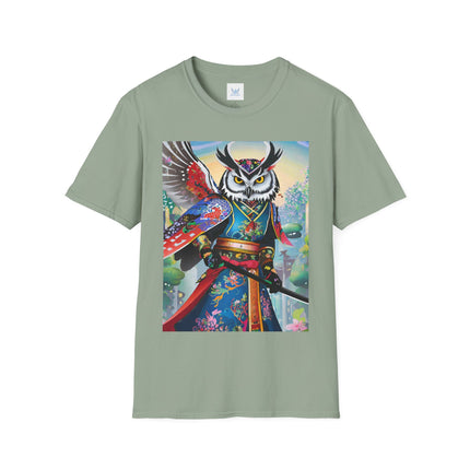 Cyberpunk Samurai Owl Softstyle T-Shirt