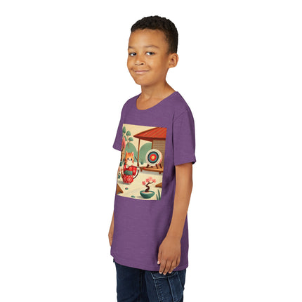Archer Kitten in the Zen Garden Youth Short Sleeve Tee
