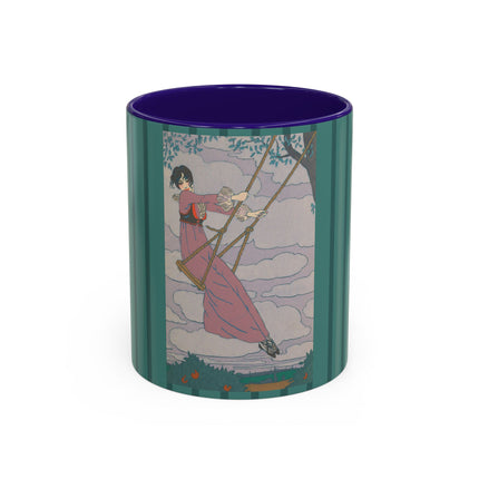 La balançoire by Georges Lepape Colorful Mugs (11oz, 15oz)