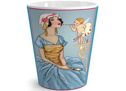 The Enchanting Painter: A Fairy's Artistic Touch Latte Mug