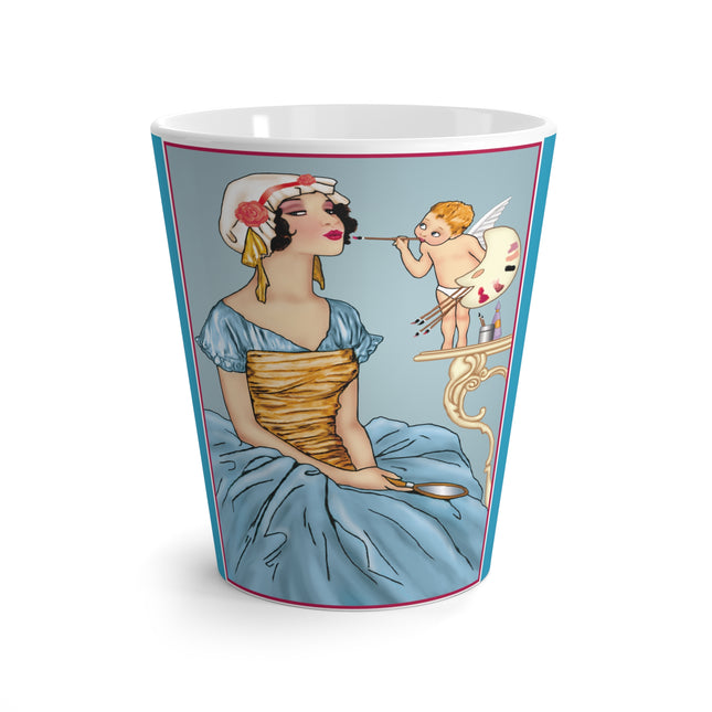 The Enchanting Painter: A Fairy's Artistic Touch Latte Mug