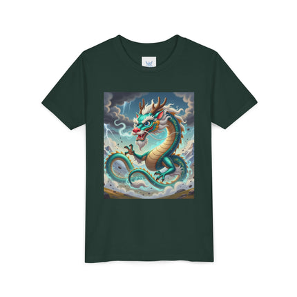 Tibetan Dragon in Battle Youth Short Sleeve Tee