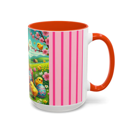 Geisha Kitten’s Easter Delight Colorful Mugs (11oz, 15oz)