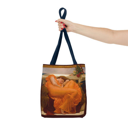 Flaming June by Frederic Leighton Tote Bag (AOP)