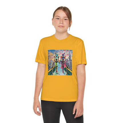 Cyber Punk Robot Models Youth Competitor Tee
