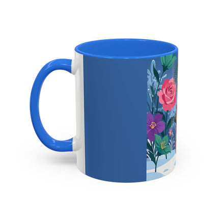 🌹❄️ The Holly Rose Of Winter Colorful Mug – Art Deco Christmas Garden