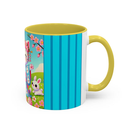 Springtime Kitten’s Easter Joy Colorful Mugs (11oz, 15oz)