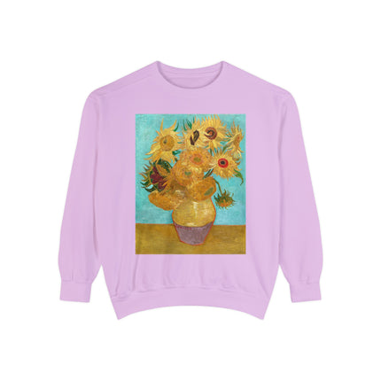 Vase with Twelve Sunflowers by Vincent Van Gogh Unisex Garment-Dyed Sweatshirt