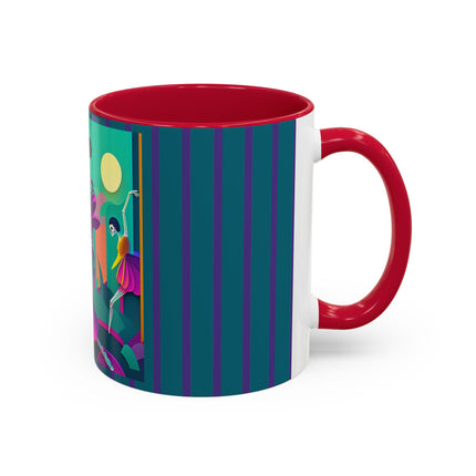 Dance of the Skeleton Ballerinas Colorful Mugs (11oz, 15oz)