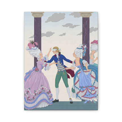🎭🌸 Blindman’s Bluff Placemat – Rococo Courtship Whimsy