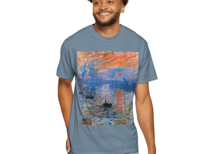 Sunrise by Claude Monet Unisex Garment-Dyed T-shirt