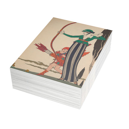 L'Arc Rouge by George Barbier Postcard Bundles (envelopes included)