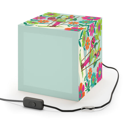 🎿🌸 The Winter Flower Adventurer Light Cube Lamp – Colorful Ski Fantasy