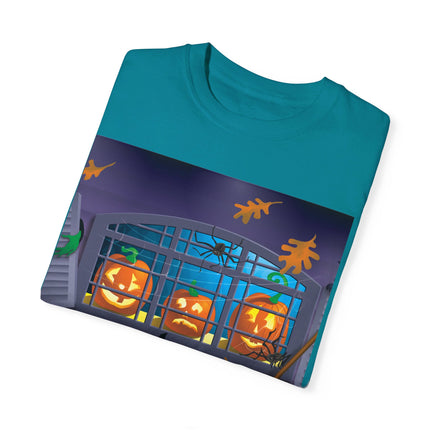 Whimsical Halloween Mischief Unisex Garment-Dyed T-shirt